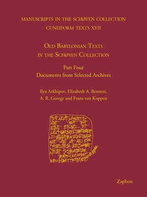 cover image of Old Babylonian Texts in the Schoyen Collection--Part Four